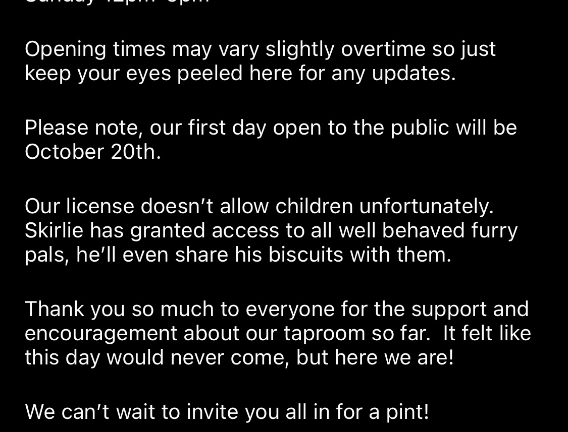 PellicleJonny's tweet photo. Big of @NewbarnsBrewery news regarding our taproom. Opens next week https://t.co/lP2DA02q6E