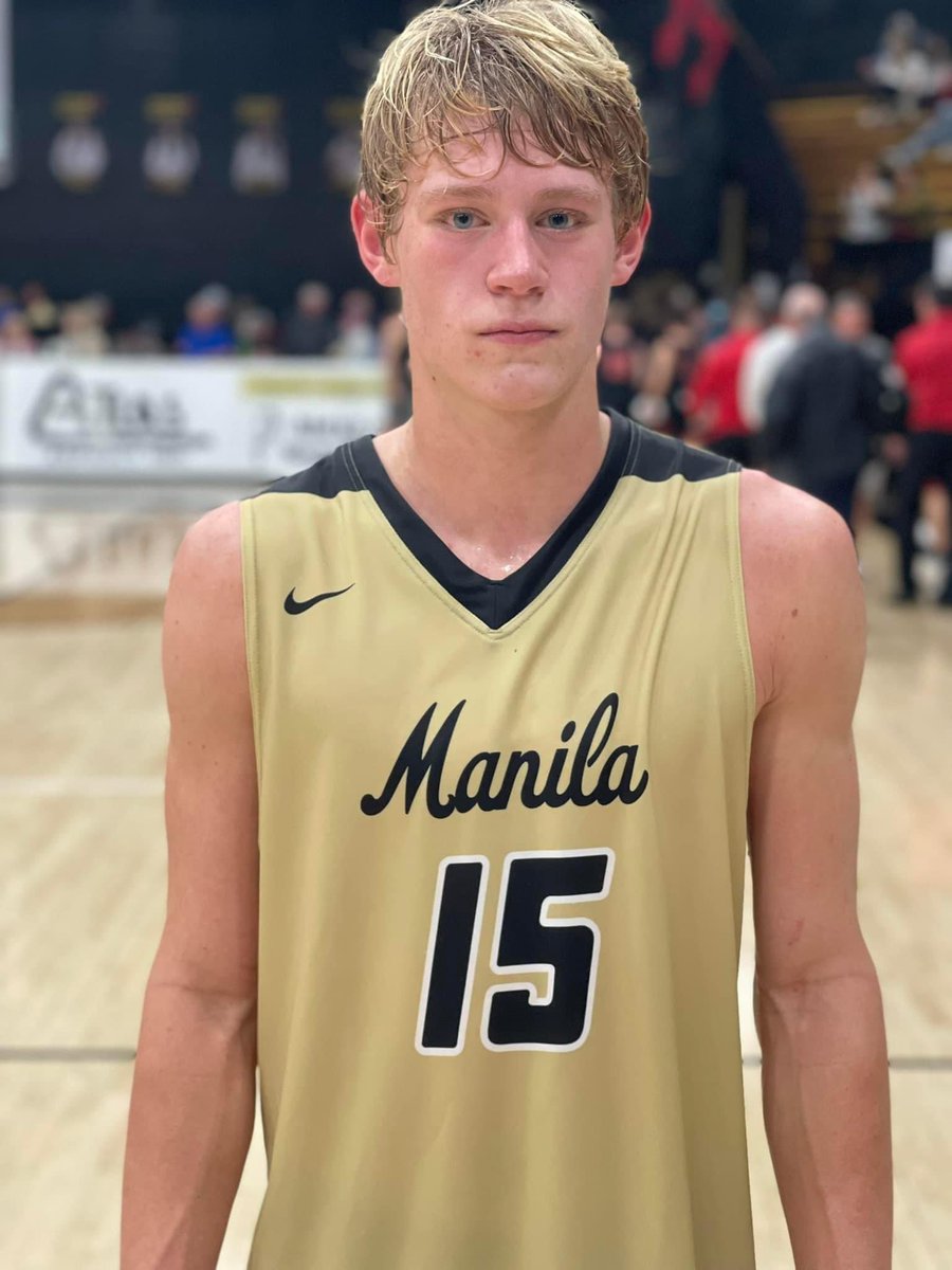 big73miller's tweet photo. BM Sports Report Players To Watch
2023 Brayden Nunnally 
School: Manila | 6’5 | Guard 

Notes: Brayden has great athleticism, and uses it effectively when he rebounds. He works extremely hard on the defensive. Braylon also can shoot the mid range well plus finish through contact. https://t.co/sigBFXLDvu