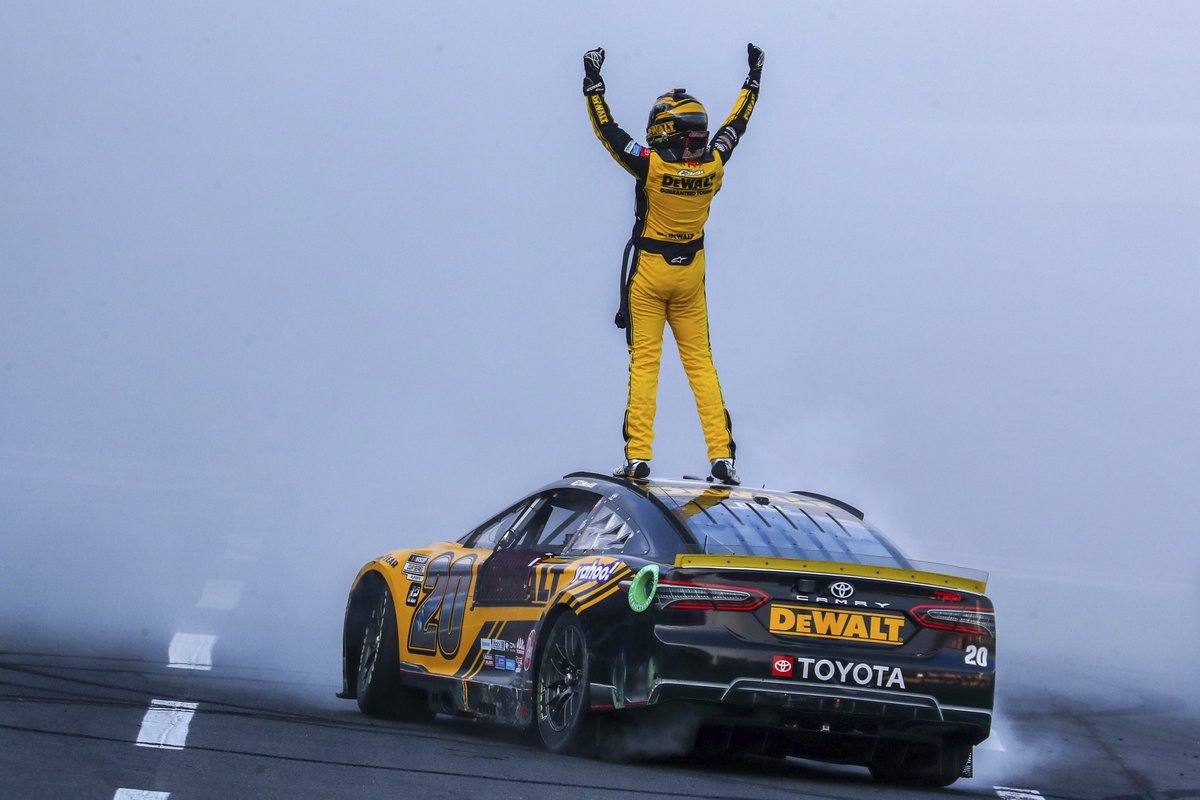 SunocoRacing's tweet photo. @CBellRacing secures the Sunoco checkered flag at @CLTMotorSpdwy and advances to the @NASCAR playoffs Round of 8! 🏁 
#Nascar #nascarplayoffs #sunoco #sunocoracing https://t.co/W6nfnWrFDi