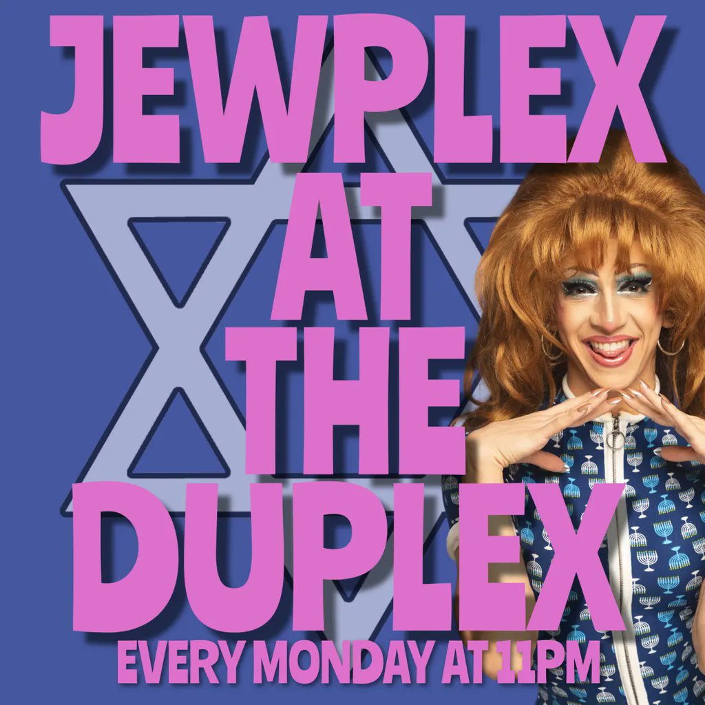 duplex_nyc's tweet photo. TONIGHT IS THE NIGHT! Hanukah Lewinsky stars in JEWPLEX AT THE DUPLEX. Upstairs at 11pm. DON'T miss this show! https://t.co/YD6DGqAsFC