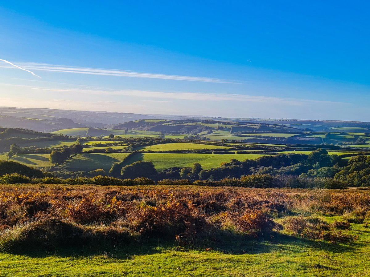 DanJamesENPA's tweet photo. In a bid to avoid congestion and roadworks I drove the (more) scenic route to work across #Exmoor.
#CommutingViews #ExmoorAllSeasons #Autumn https://t.co/EPbUzlApbA