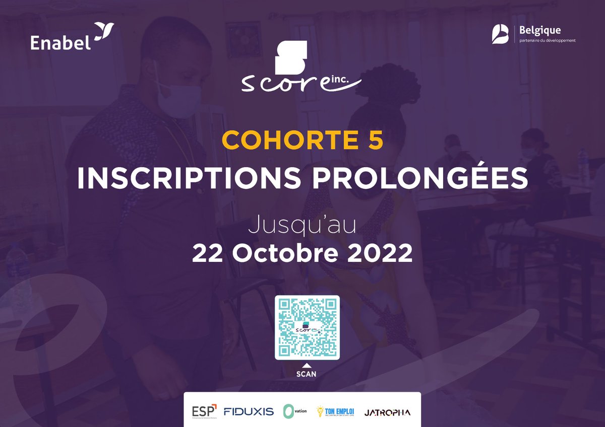 score_inc's tweet photo. Cher(e)s entrepreneur(e)s et aspirant(e)s, vous avez encore 12 jours pour nous rejoindre.

Inscrivez-vous via le lien suivant :👉👉 https://t.co/fY8WU6Q20c

#scoreinc. #accompagnement #accélération #incubation #PME #hospitalité #tourisme #villedurable #construction #digital https://t.co/Zr22FHwdjS