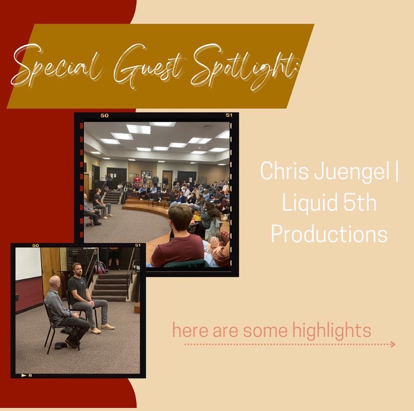 ElonMusic's tweet photo. Elon music students and faculty had the opportunity to hear from Chris Juengel of  Liquid 5th Productions last week and learned a lot about a capella production and the music business. Here’s a quick recap! https://t.co/3tmbFHricX