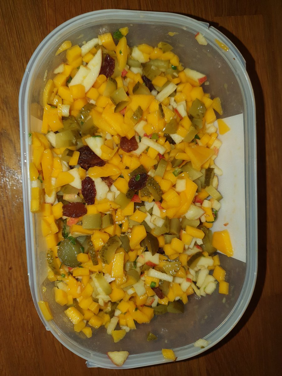 NomadSpurs's tweet photo. Mango Salsa. 

Lovely. 

@FoodStuffs19 https://t.co/oOmkMHnCLs