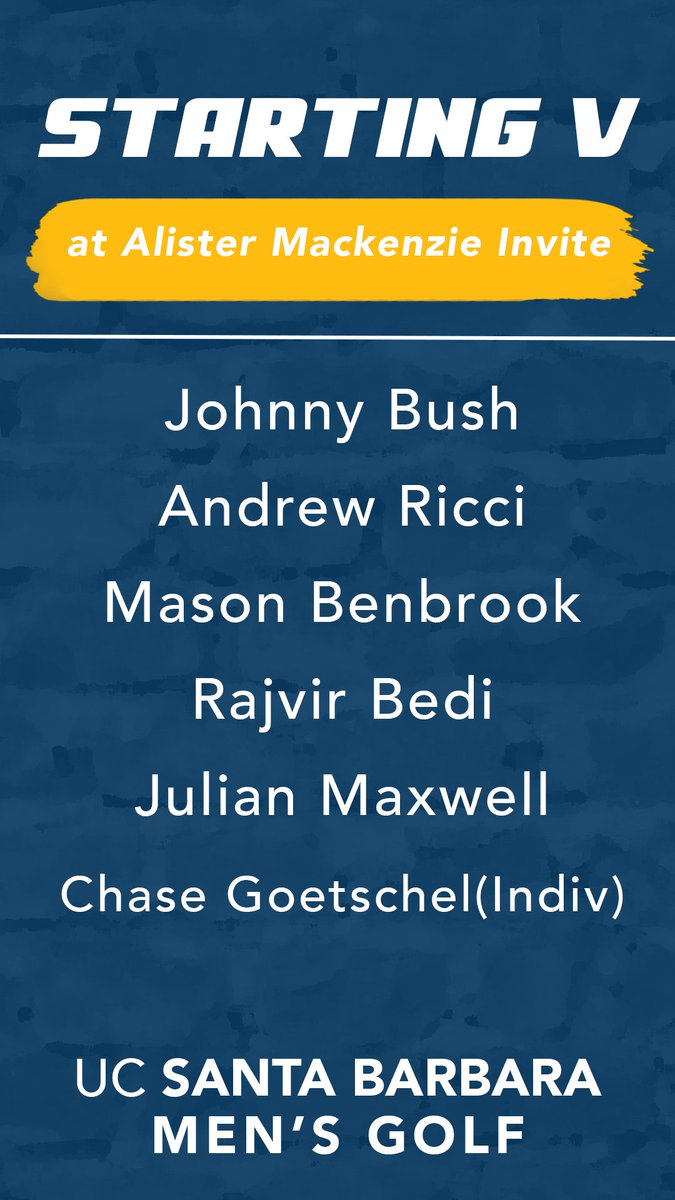 We are underway at Sonoma Golf Club for the Alister Mackenzie Invitational!

Follow along: bit.ly/3fXHqZW

#GoGauchos