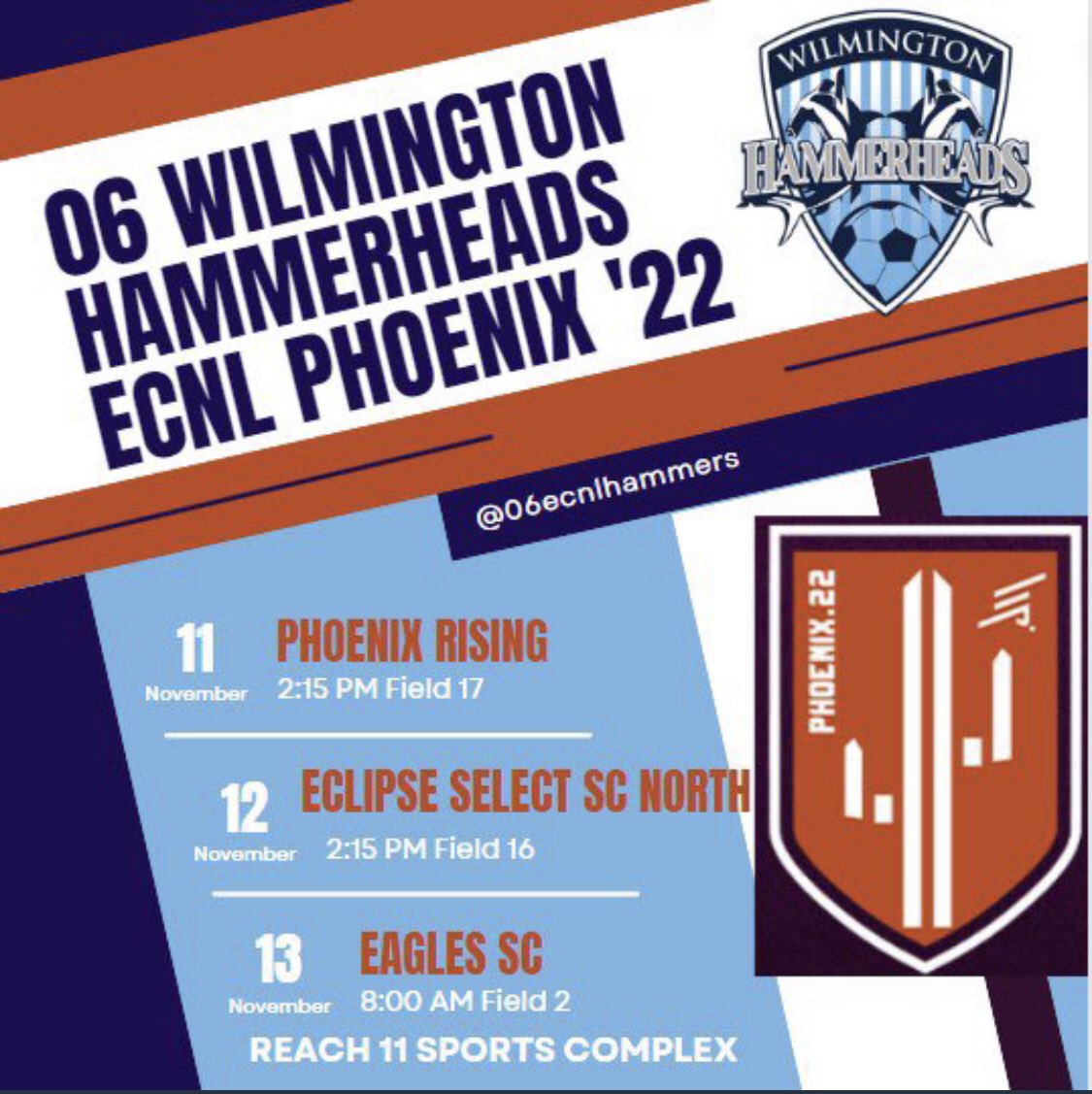 2024Roepke's tweet photo. The @ECNLgirls #PhoenixShowcase schedule for my @06ecnlhammers team is out! WSOC coaches, I hope you will come watch us! @Sports_Recruits @TopDrawerSoccer @TheSoccerWire @ImYouthSoccer #2024 recruits β½οΈπ¦πβοΈπ΅β½οΈ https://t.co/ykwb2SWclt