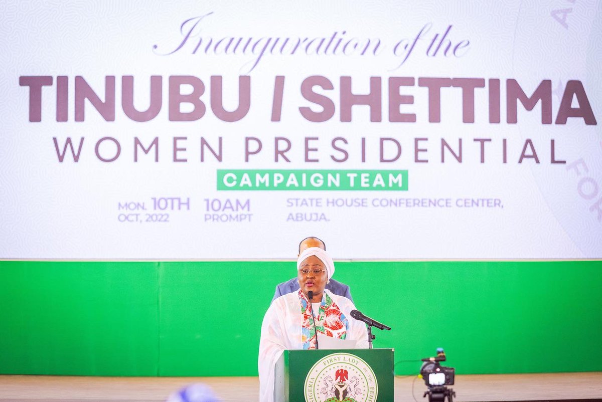 officialABAT's tweet image. Today at the official inauguration of the Tinubu/ Shettima Women Presidential Campaign Team led by Her Excellency Dr Aisha Muhammadu Buhari.

With the energy and fervent support on display today, our victory is assured. From the bottom of my heart, I thank you!

#BAT23