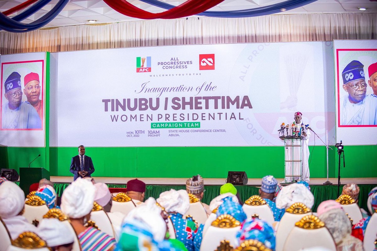 officialABAT's tweet image. Today at the official inauguration of the Tinubu/ Shettima Women Presidential Campaign Team led by Her Excellency Dr Aisha Muhammadu Buhari.

With the energy and fervent support on display today, our victory is assured. From the bottom of my heart, I thank you!

#BAT23