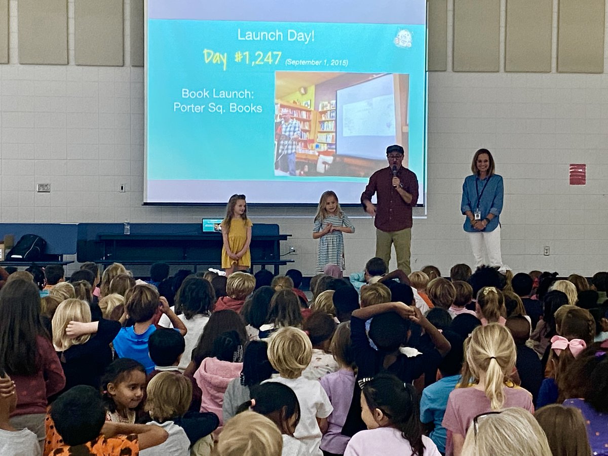 Dean_Road_Elem's tweet photo. Author Josh Funk helped us kick off #NationalSchoolLunchWeek! Thanks for sharing Lady Pancake and Sir French Toast with Dean Road today! https://t.co/pbJMQbPMHo
