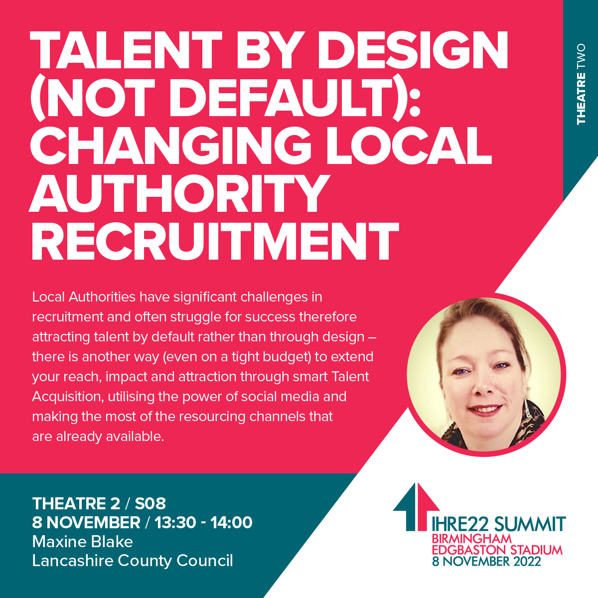 InHouseRecExpo's tweet image. Talent by Design (not default): Changing Local Authority Recruitment @MaxineB85119407  #IHRE22Summit #Talentdesign #publicsector Register: ihre22.tvcc.io/register