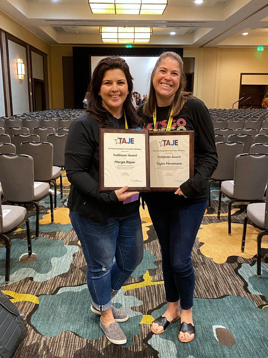 RockHillMedia's tweet photo. Great @TxAJE #FallFiesta for @RockHillMedia We came, we competed, we laughed…a lot, and we won some awards. We are proud of our 5th place Sweepstakes as @RockHillHS and first place Best of Show Broadcast for #HillTopNews @ProsperISD @prosperCTE https://t.co/OzKUWAXrlw