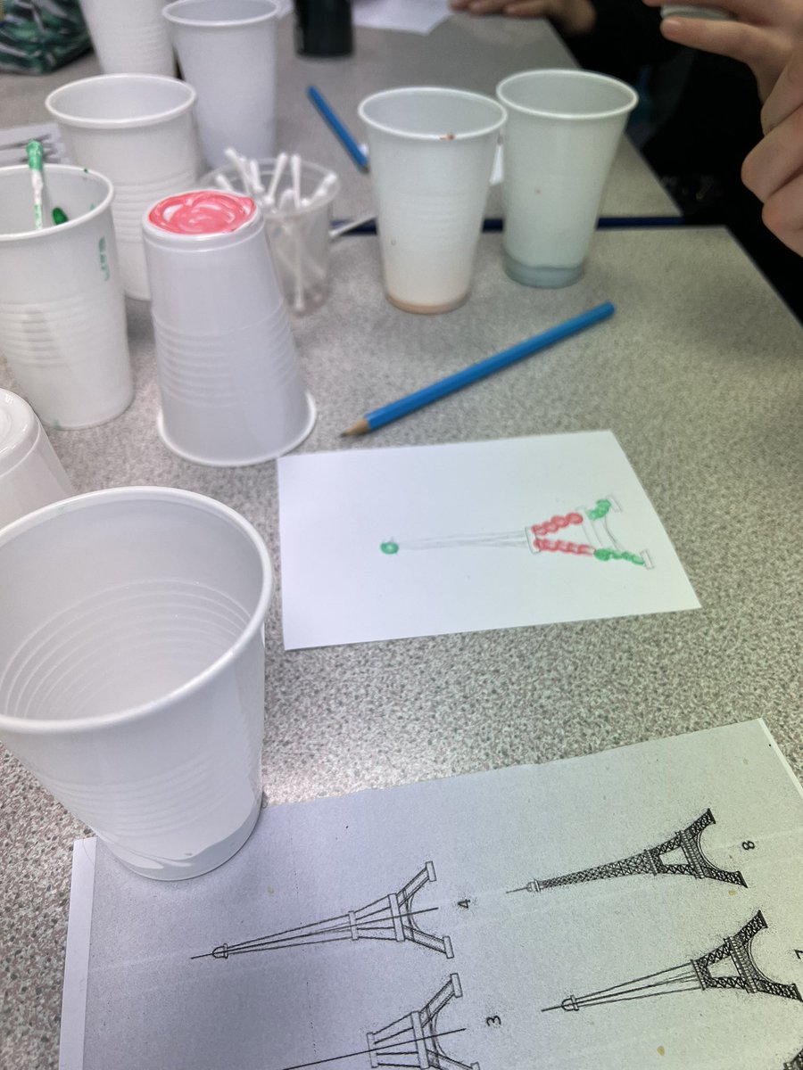 French club had a great time today looking at Seurat’s paintings and having a go at their own pointillist Eiffel Towers! <a href="/NewbridgeSch/">Newbridge School</a>
