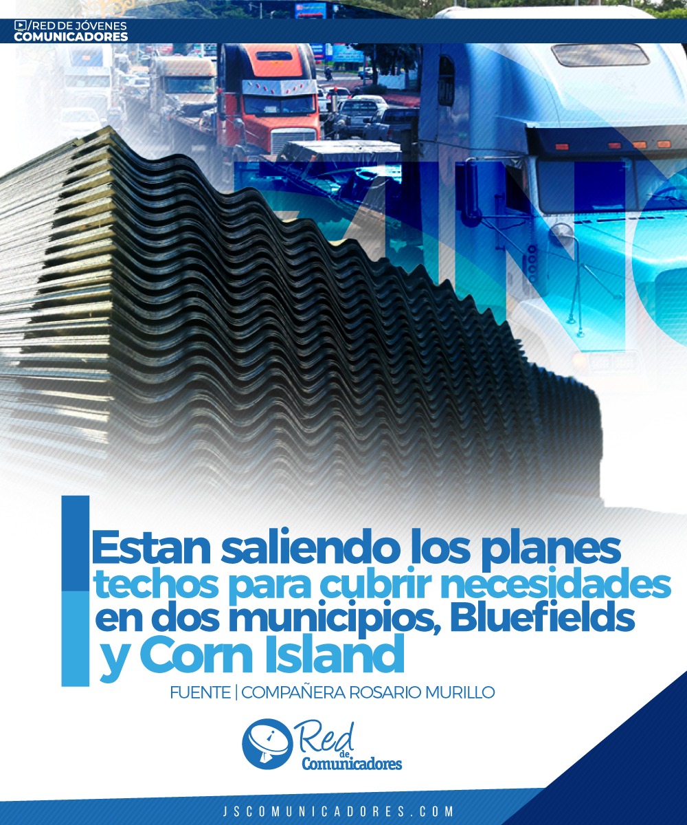 ➡️ Cra.Rosario Murillo informó que se estará entregando Plan techo🏡 en los municipios de Bluefields y Corn Island🏝. 
#TodosJuntosVamosAdelante #Nicaragua #ReporteRed