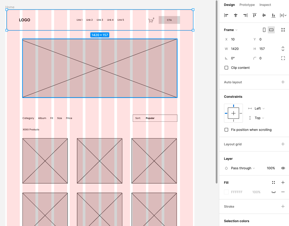 When designers tell you they mostly draw rectangles for a living, this is what they mean... 

I used to skip the lofi wireframe stage. It felt like a waste of time. Now, I see it as the biggest thing to improve my skill level. It taught me to pay attention to little details.
