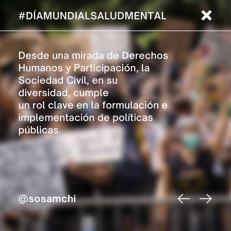 sosamchi's tweet photo. En el #DiaMundialdelaSaludMental la participación es un elemento central en la construcción de políticas públicas y bienestar en las diversas #comunidades https://t.co/TbBIcild80