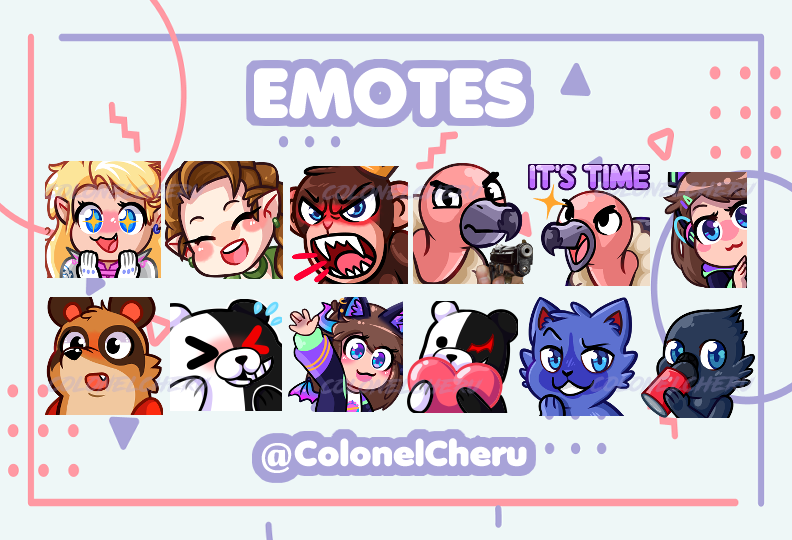 There's a class I'm really interested in taking and I can't afford it atm, so I'm opening commissions for the first time in years.

commissions.colonelcheru.com

DM me if you're interested! <a href="/cmsn_ART/">Art Commission Bot (unstable)</a>