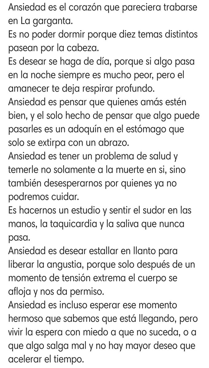 sofiprince98's tweet photo. Si todos hubiesen pasado un solo día de sus vidas en la cabeza de una persona con ansiedad, depresión o cualquier dolencia entenderían mucho más y juzgarian mucho menos.

#DiaMundialdelaSaludMental 

Abrazo a los que luchamos día a día contra la ansiedad 🙏🏻✨ https://t.co/DMA7ebVhCv