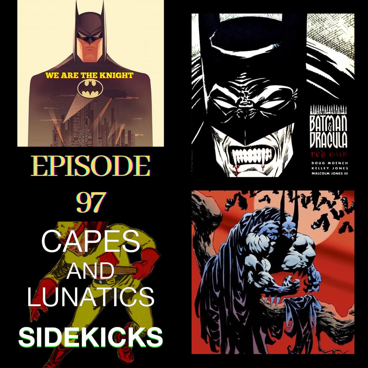 TheBatmanPodcst's tweet photo. We Are The Knight: The Batman Podcast Episode #97
https://t.co/eNe19CMhyj Phil and Lilith review #Batman &amp; #Dracula - Red Rain. https://t.co/zLuWn1bvTl