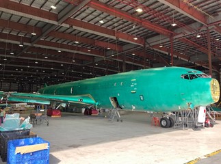 DLAMIL's tweet photo. #TurnInTuesday highlights a Boeing 707 was turned into #DLADispositionServices Red River site. https://t.co/BUJU6x5pX6