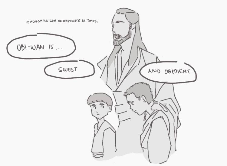 old men woobifier on Twitter "another obikin padawans au! quigon
