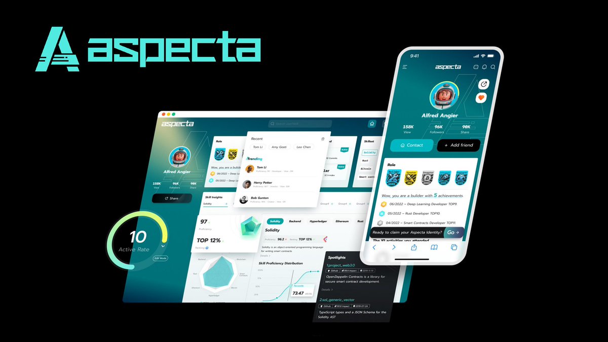 🚀We’re excited to introduce Aspecta ID – an insightful &amp; interactive digital identity, starting for pioneering builders and going beyond

🪐With revolutionary AI, we envision the future identity ecosystem across Web2 &amp; Web3 spaces

⛽️Join the waitlist at aspecta.id