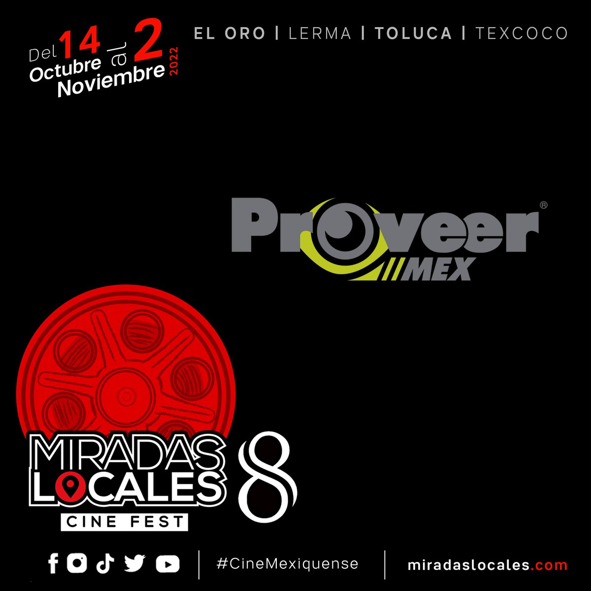 MiradasLocales's tweet photo. Cineastas, sabemos que pronto tendrán su peli. @proveermedext es la mejor opción de públicidad exterior!
Proveer muchas gracias por el apoyo al cine mexiquense y por ser pieza fundamental #MiradasLocales8 🎬🍿   #CineMexicano #EdoMex #ElOro #Toluca #Lerma #Texcoco https://t.co/dFzbxNdXw8