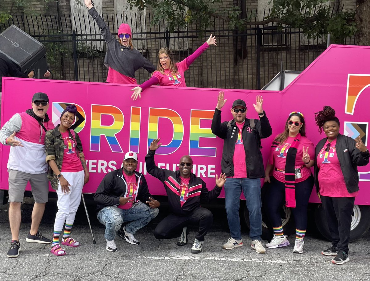 kborkat's tweet photo. Fantastic weekend at Pride Parade with my @TMobile family! 🏳️‍🌈 #BeYou #magentapride #tmobileforbusiness #Pride2022 https://t.co/MedTsU2Owa