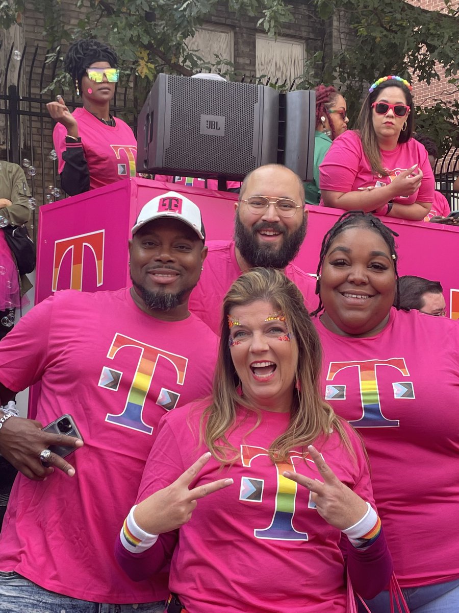 kborkat's tweet photo. Fantastic weekend at Pride Parade with my @TMobile family! 🏳️‍🌈 #BeYou #magentapride #tmobileforbusiness #Pride2022 https://t.co/MedTsU2Owa