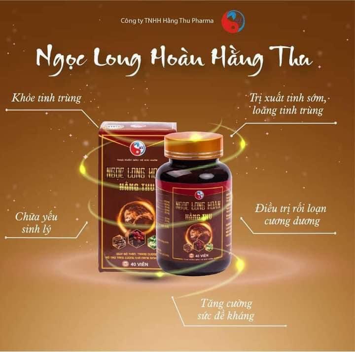 NGỌC LONG HOÀN

Điều trị:
yếu sinh lý
Xuất tinh sớm
Rối loạn cương dương
Tình trùng yếu, loãng
Hiếm muộn con

Thành phần 100% từ thảo dược quý hiếm và nhập khẩu, an toàn và không tác dụng phụ nên anh em yên tâm nhé