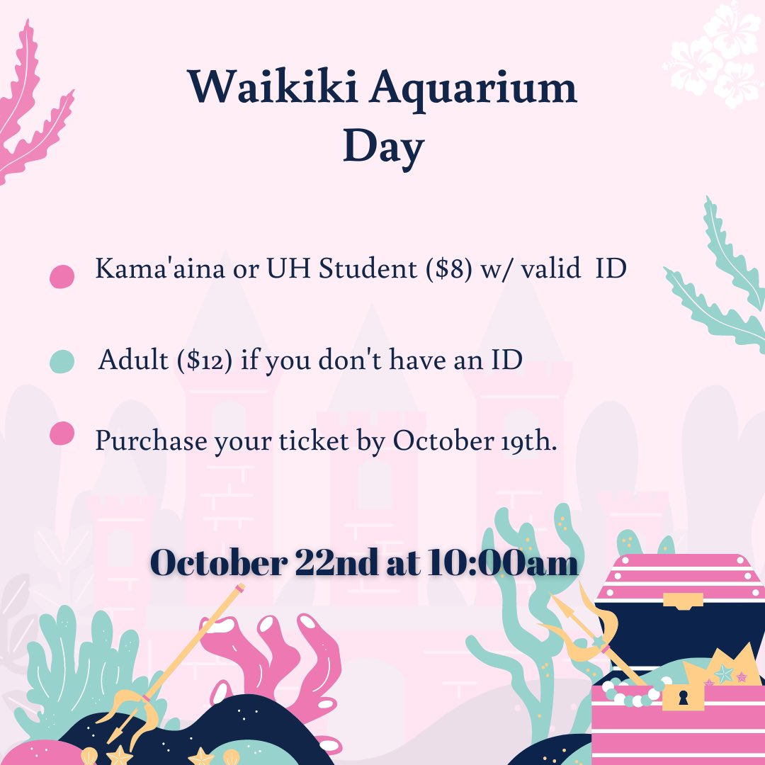 We are excited to head to the Aquarium this month to check out some of the cool underwater creatures. We'll be meeting on October 22nd at 10:00am in front of the Aquarium. Buy your ticket on our website.