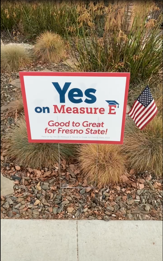 Do you have your Yes on Measure E Yard Sign? Follow the link below to get yours today and help take Fresno State from Good to Great! goodtogreat4fresnostate.com/#support