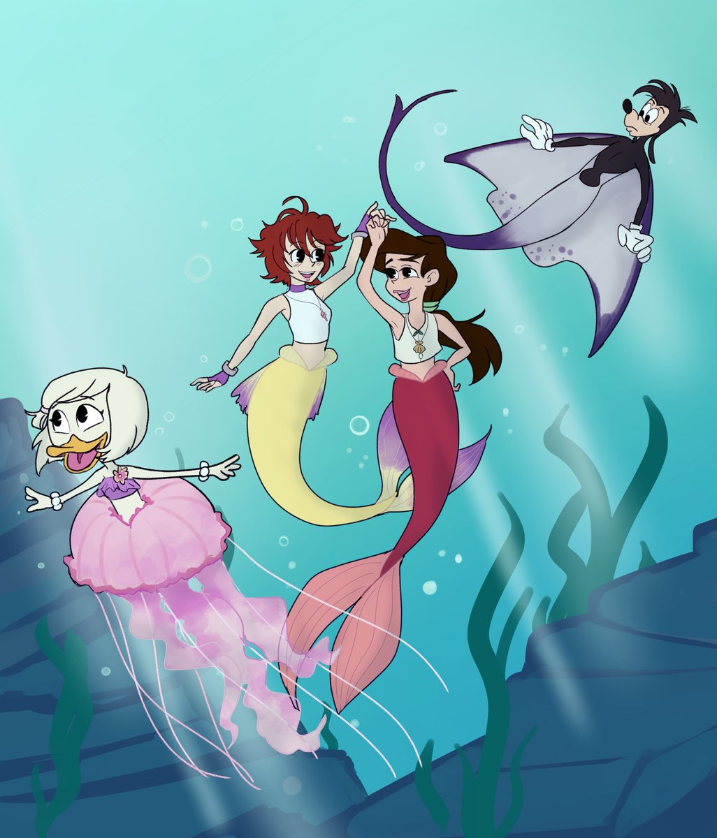 SaintSpoops's tweet photo. Thinking about the trio splish splashing around with Melody and making bad decisions 🐚🐠🫧
#LittleMermaid #Littlemermaid2 #kingdomhearts #kingdomheartsoc #KHOC #maxgoof #webbyvanderquack https://t.co/lSVhJbCtPO