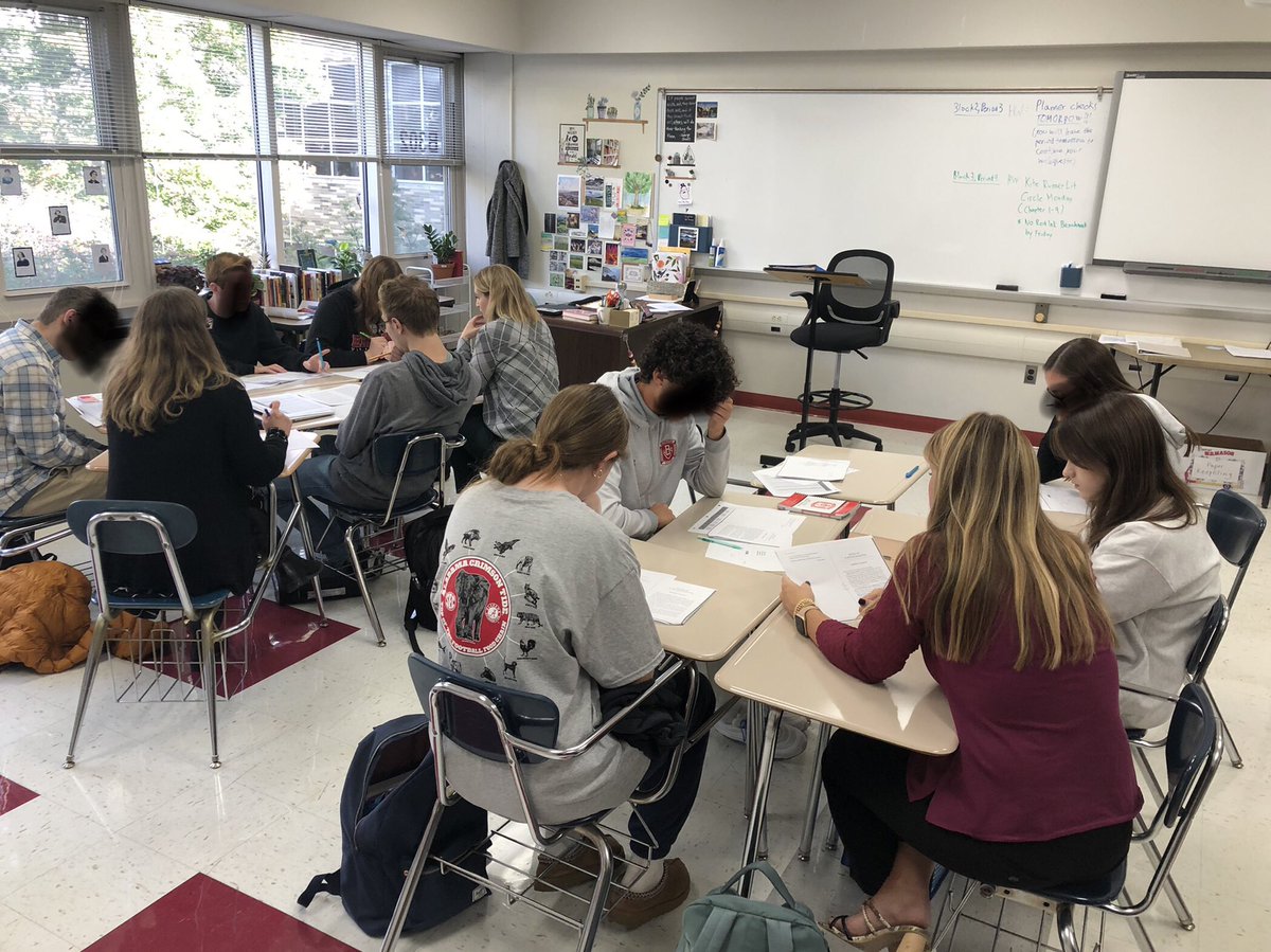 litcoachmusings's tweet photo. Today the @BernardsHS English Department participated in PD w/ @TCNJ’s @EsMteach. Ts helped Ss generate &amp; grow ideas about a text. The goal: allow Ss to take on the heavy lift of interpretation allowing them to guide the trajectory of ideas.@MrsHunkele @jaobrien1 @MrsSchnidey https://t.co/xb92A3x8s8
