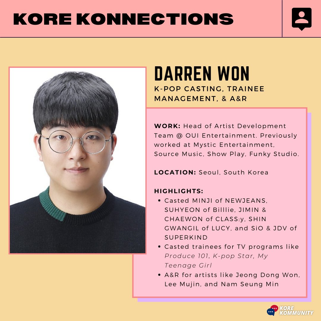 korekommunity's tweet photo. What does it take to become a trainee? The Head of the Artist Development Team at #OUIEntertainment will tell you 🎤

Darren Won leads casting and trainee management at @OUI_ent, home to #WEi and #KimYohan

#kpop #kpoptrainee #kpopaudition #kpopmusic #idoltrainee #trainee (Pt. 1) https://t.co/DWJqq0ZDFg