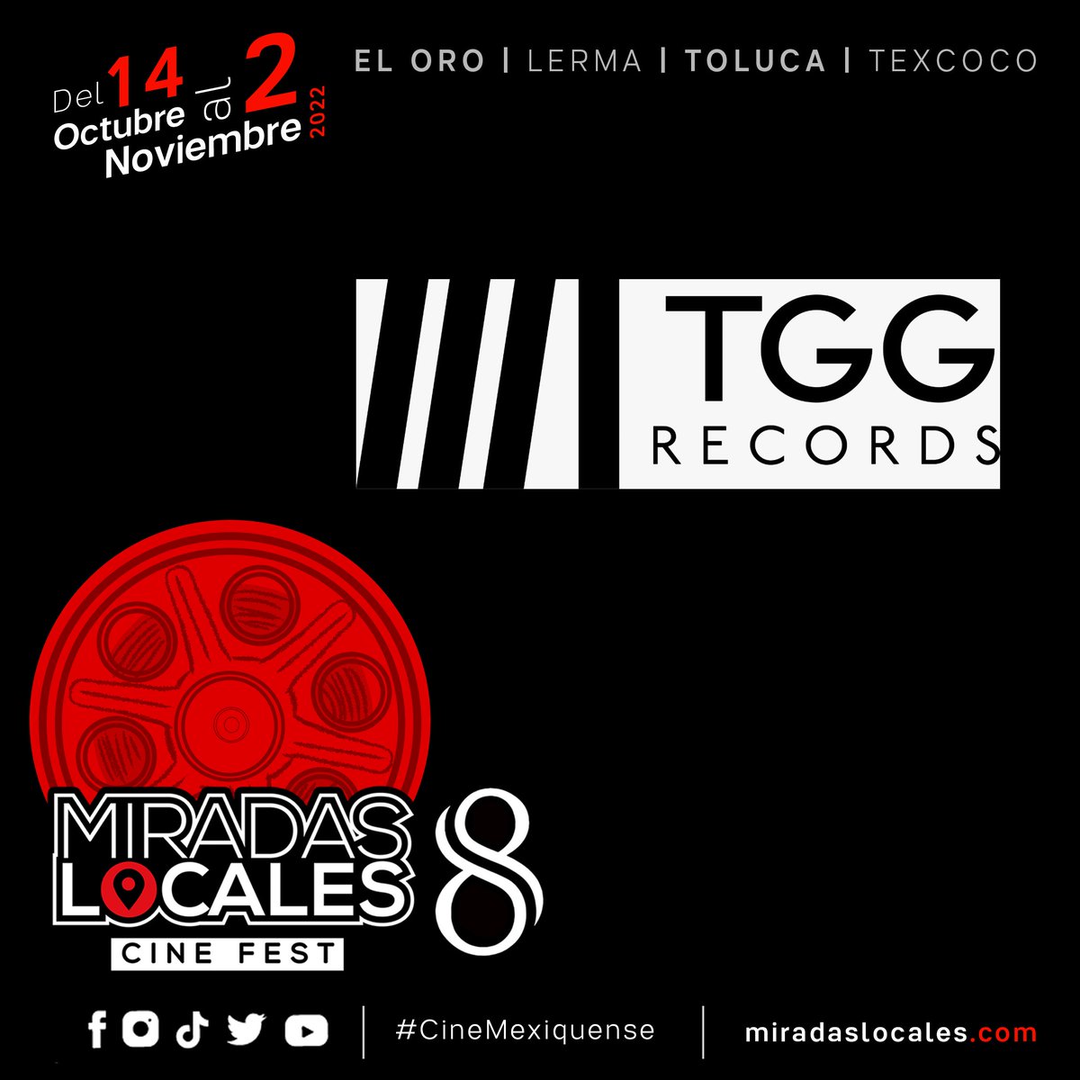MiradasLocales's tweet photo. ¡Muchas gracias a @RecordsTgg !
Por el apoyo a Miradas Locales y por ser promotor del cine mexiquense en esta octava edición de Miradas Locales ✨🎬 No habría sido lo mismo sin ustedes.
#CineMexicano #CineMexiquense #EdoMex #ElOro #Lerma #Toluca #Texcoco https://t.co/EEjf5wQM6x