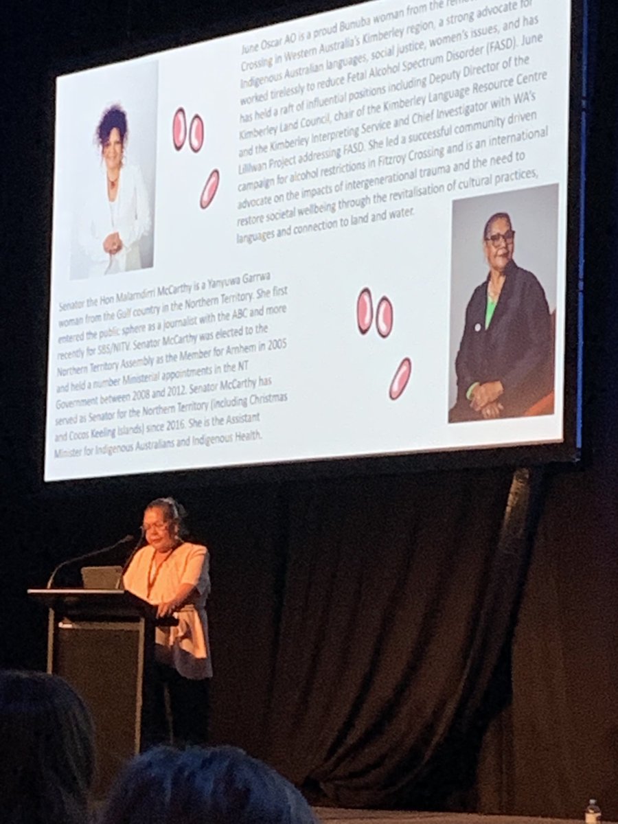 Commissioner June Oscar at Best Start to Life Conference acknowledging that Aboriginal people are part of a balanced ecosystem Aboriginal women deeply appreciate this and have a culturally informed, holistic perspective of health and well being #bstl2022