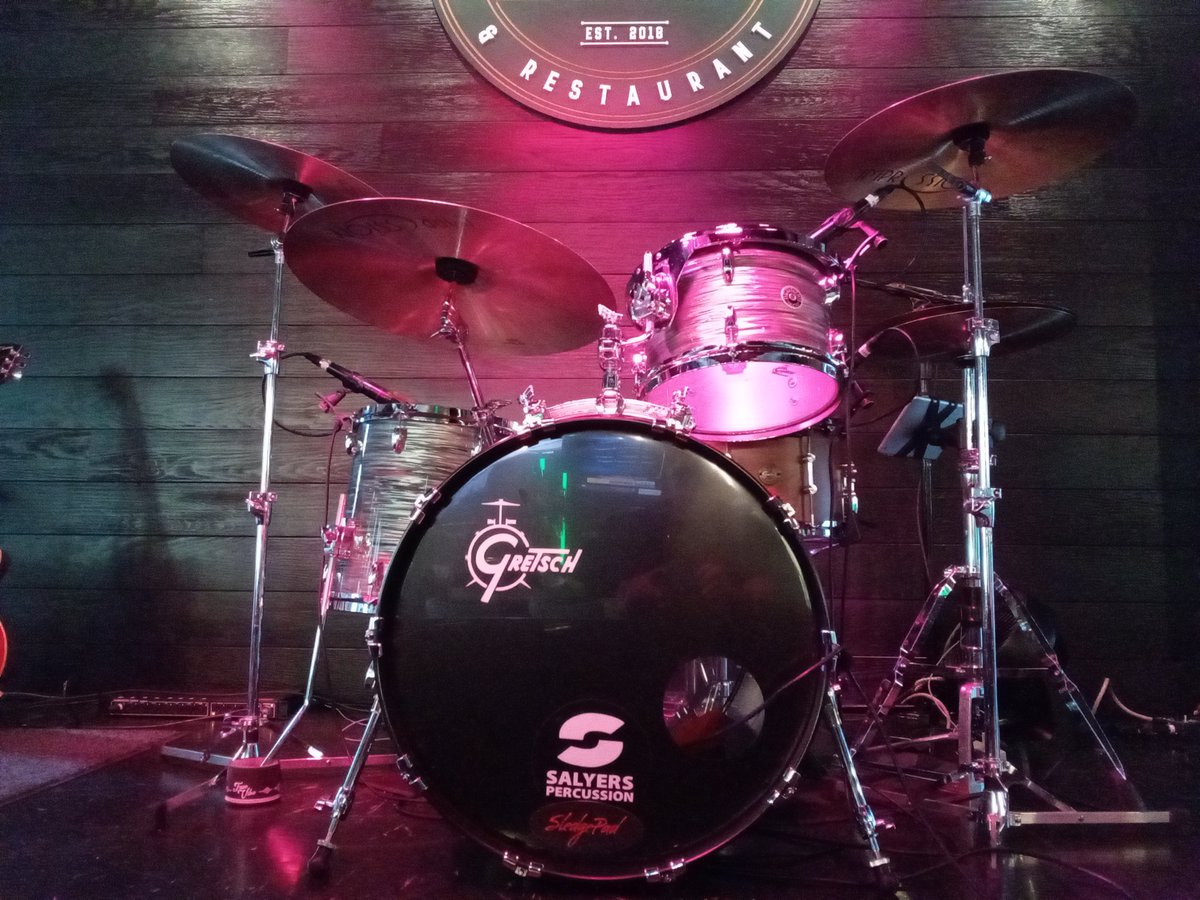 DPattersonMusic's tweet photo. Playing a private event today with Vertigo. 
#drummer #giglife #drums #drumset #motionprodrumthrones #salyerspercussion #gretschdrums #tnrproducts #thedrumwallet #sledgepad #cympad #impressioncymbals #dannypattersonmusic https://t.co/ZjixsIlhYk