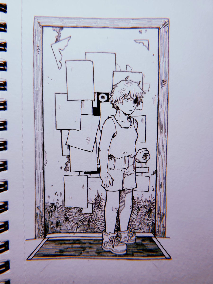 「Someone's at the door Denji #chainsawman」|yams |_・)のイラスト