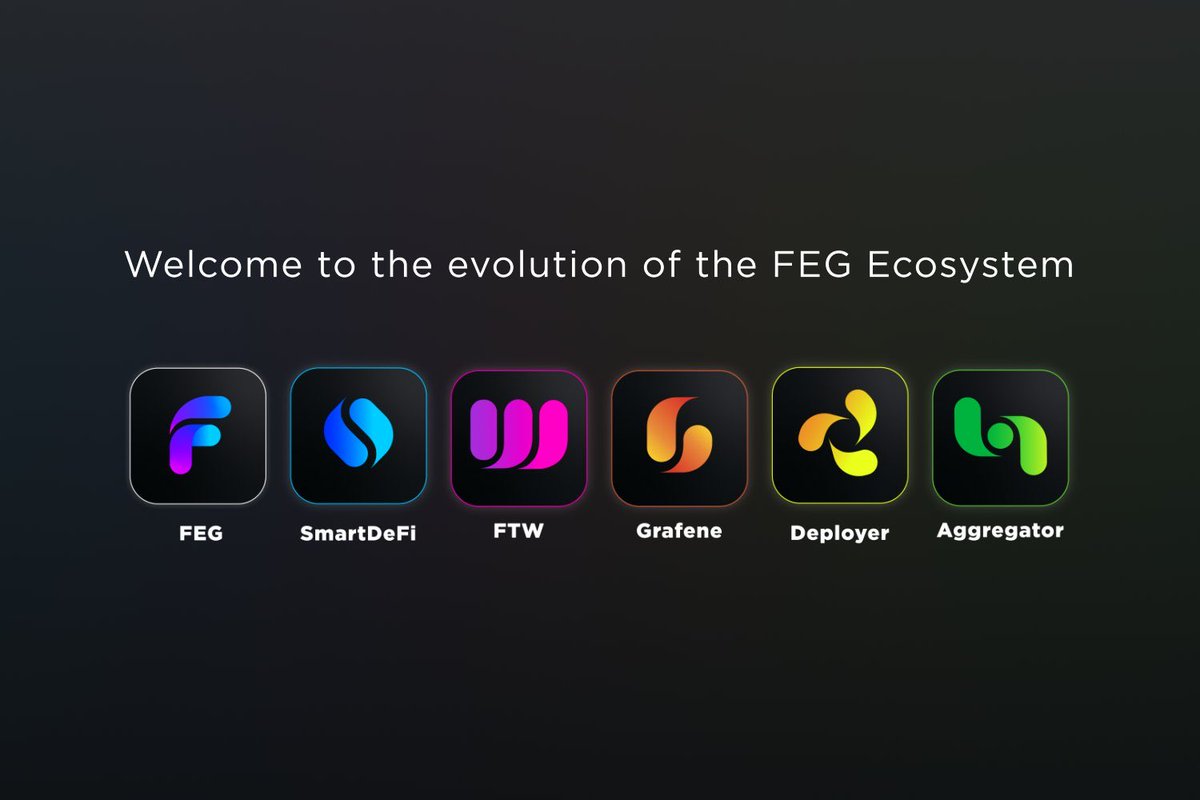 cryptoFEGex's tweet photo. Welcome to the evolution of the $FEG Ecosystem !

#FEG 
#SmartDefi
#FTW 
#Grafene
#Deployer
#Aggregator https://t.co/Y2zyzwmvVx