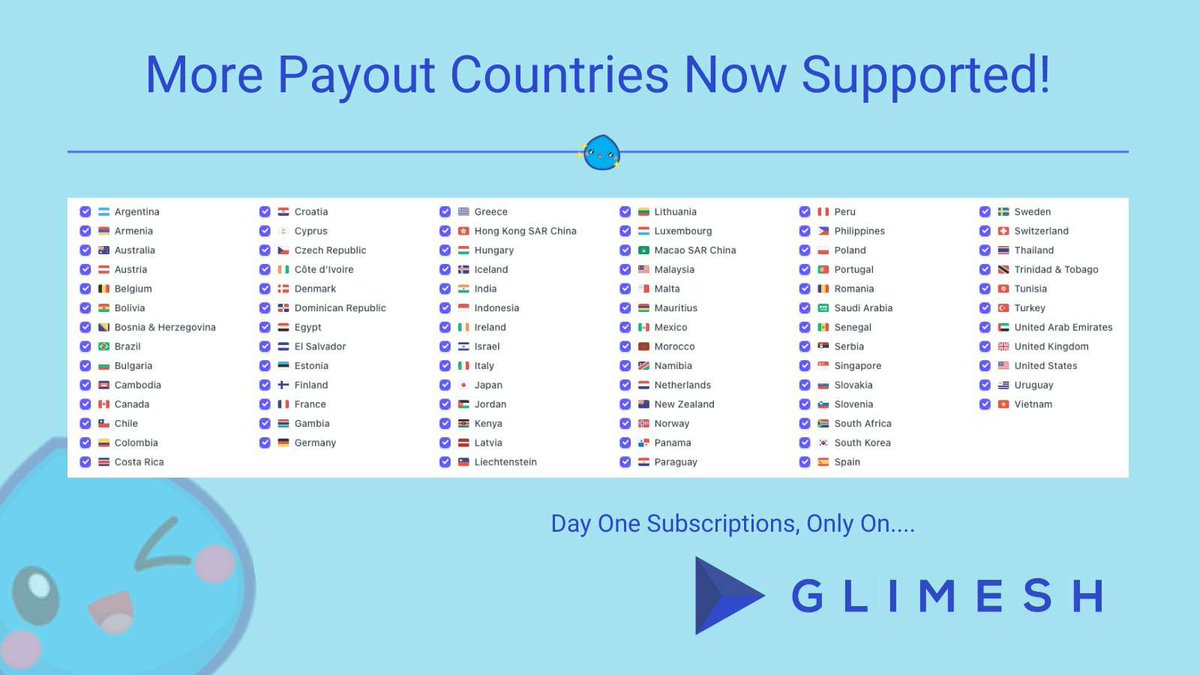 TheFeetWaifu's tweet photo. - More countries have been added for payouts

Give Glimesh platform a try!

#SwitchFromTwitch 
#SmallStreamersCommunity 
#Vtuber
#Artists 
#gamers https://t.co/R6nvATS8fc
