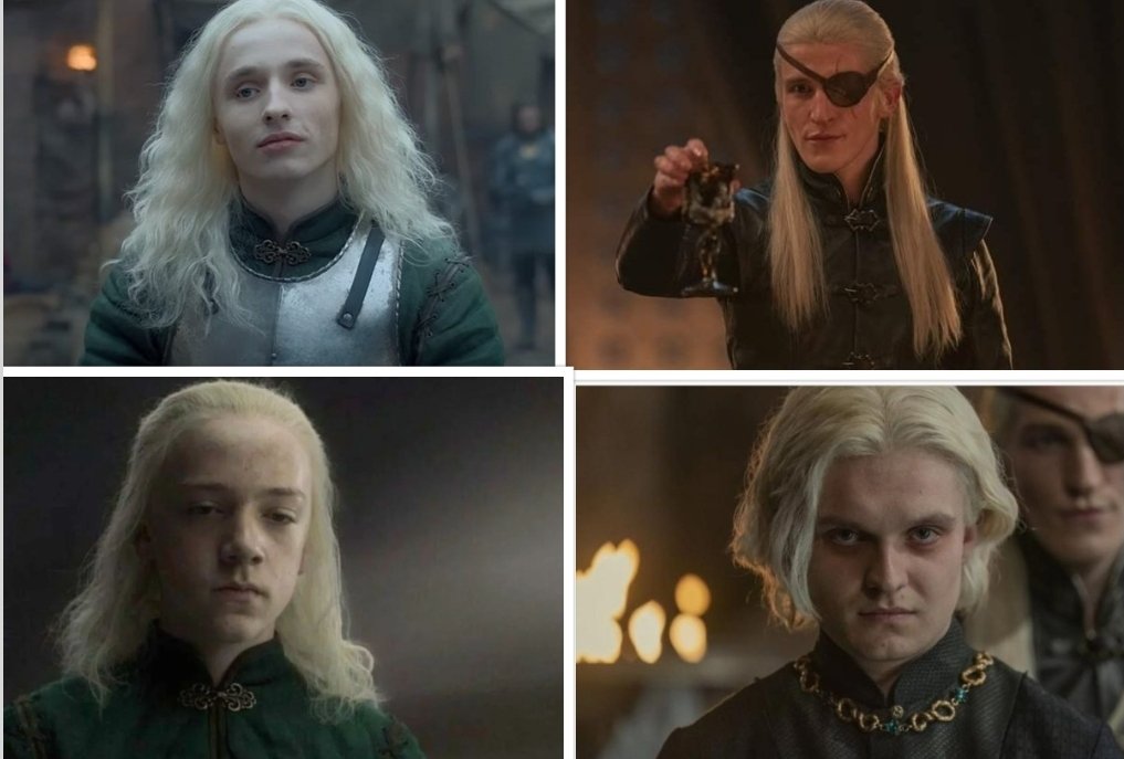 ArielleW90's tweet photo. Why do Aegon & Aemon's actors look like they walked into the wrong dressing room and everyone was too embarrassed to correct it?
#theylookliketheyswapped #howdoesthismakesense #HouseOfTheDragon #Aemontargaryen #AegonTargaryen #Targaryen #GameOfThrones #GOT #HouseOfTheDragonHBO https://t.co/e0QYYCZfwC