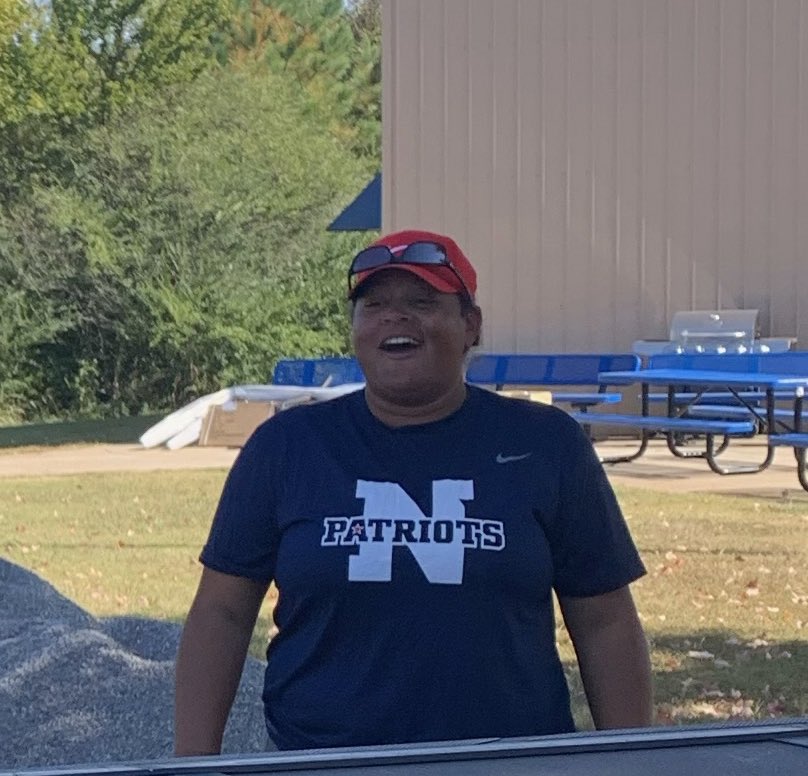 coachangelbrown's tweet photo. My literal face today! Two recruits surprised me with a commitment reveal on matching t-shirts at the end of their visit today! #wellplayed #GoPatriots https://t.co/tbeUVjdxVq