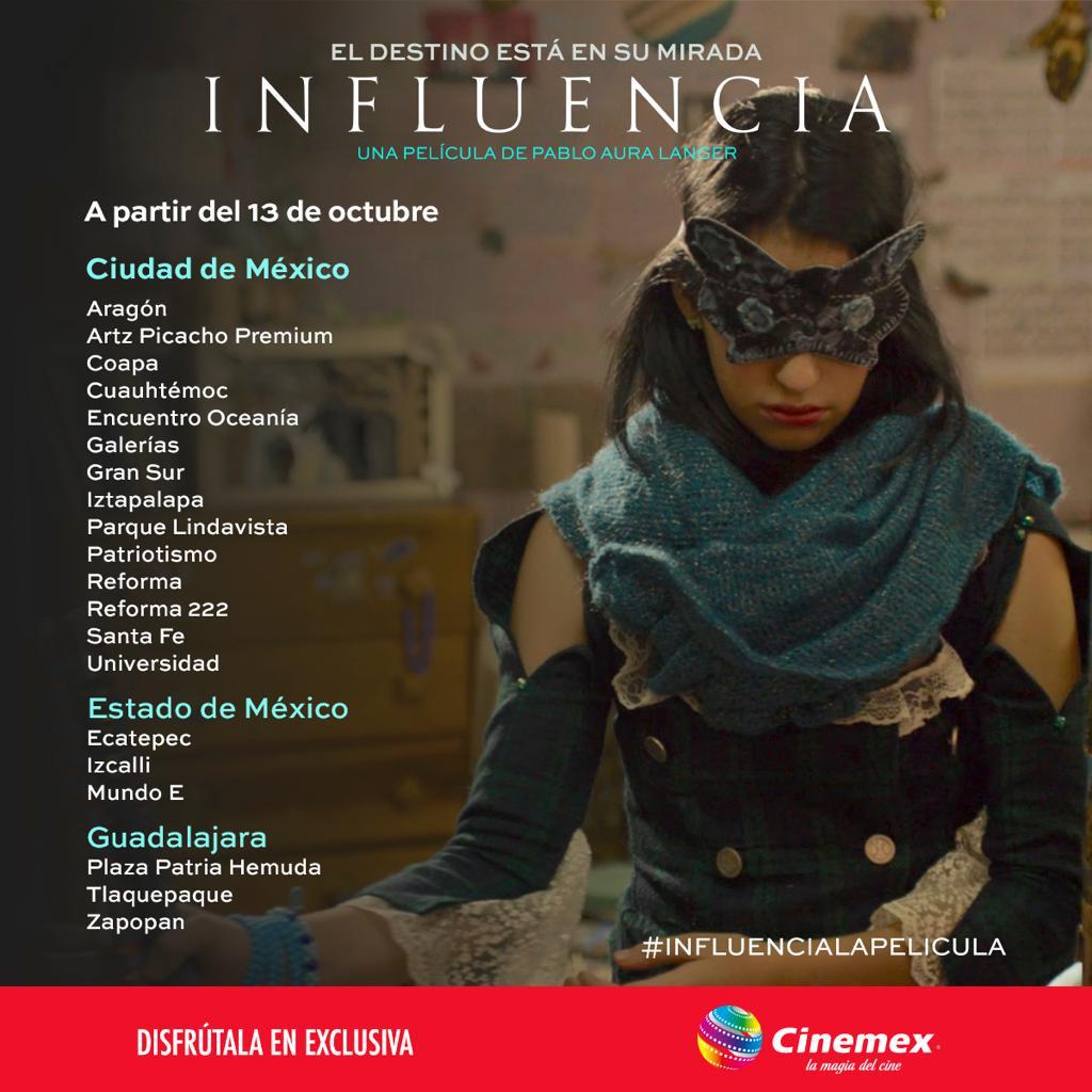 influenciapeli's tweet photo. 🙌 ¡En 3 días llega #InfluenciaLaPelícula en exclusiva por @Cinemex! 🔥 Aquí las salas donde podrás disfrútarla en Ciudad de México, Estado de México y Guadalajara.

¿En cuál ciudad te gustaría verla?
👉 https://t.co/dKhqjVpmt9 https://t.co/sxu6HRqYhn