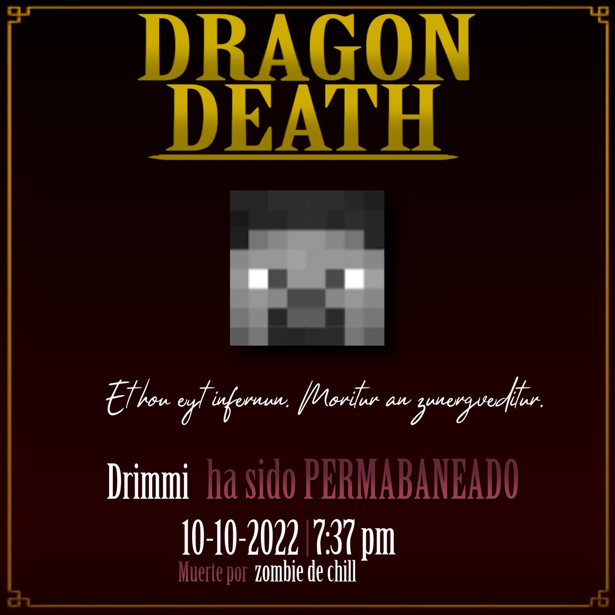 DragonDeath 5 (Permadeath fan server) tweet media
