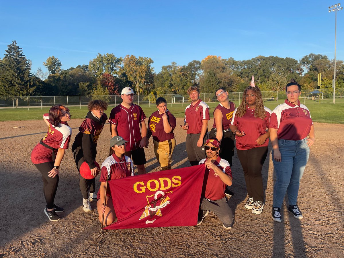 CMU_Gods's tweet photo. Another annual Balls-to-the-wall Free-for-All Kickball against @AltosCMU! 
The Gods continue their winning streak with a final score of 16-6. https://t.co/rVuCAVLiRq