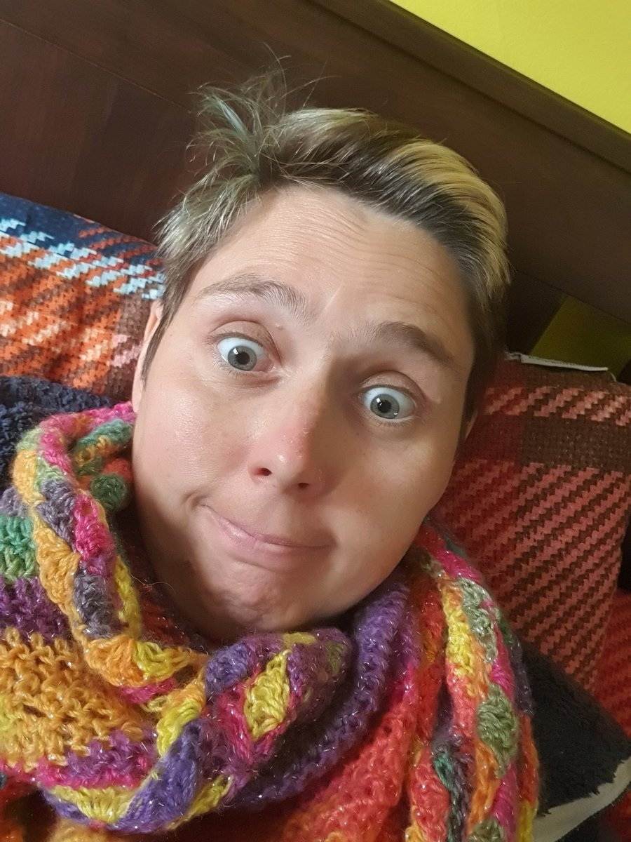 I feel like I have a man's flu. No voice and some coughing. But it's very serious and I consider reading about euthanasia 🙈