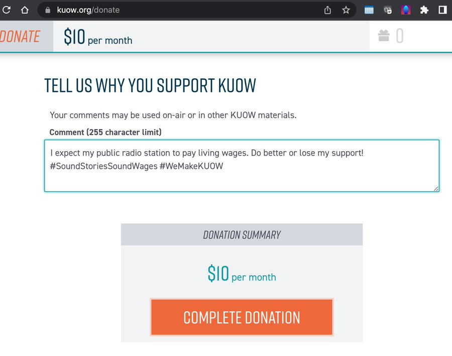 And we can't make <a href="/KUOW/">KUOW Public Radio</a> without making a living wage. When you donate, please include a note urging management to stop short-changing the newsroom and agree to pay us a living wage.

Our long-stalled contract talks go to mediation on Wednesday. #WeMakeKUOW #sagaftra