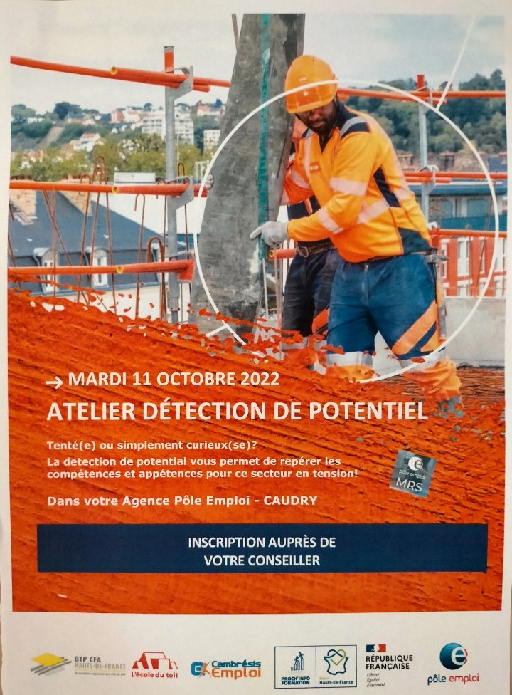 beausseve's tweet photo. #AvecPôleEmploi #Caudry participe à la semaine du #BTP 🚧
Acte 1️⃣ ce mardi 11/10/2022❗
@JasniakSandrine @SeillierMarie1 @FredericDanel https://t.co/soqN6fWMrh