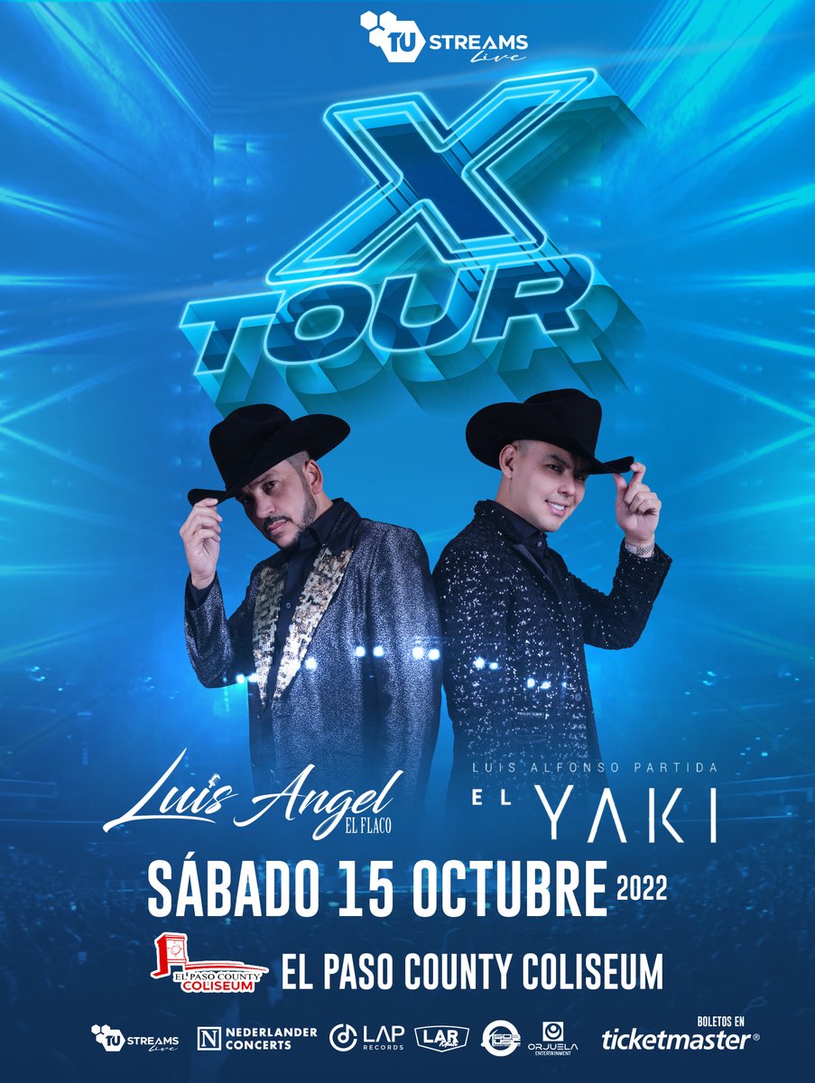 ElPasoColiseum's tweet photo. #XTour this Saturday with @luisangelelfla and @elyakioficial !!! Tickets available at our box office or online at https://t.co/qVDc0fRkgG but they are going FAST !!! #ElPaso #ElPasoCountyColiseum @NederlanderLive https://t.co/AjHOnsiqJe