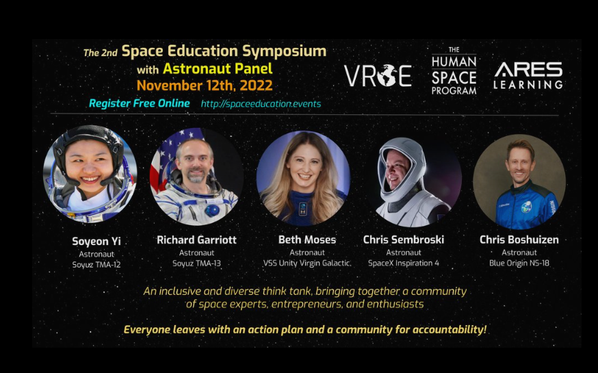 Free registration is now open for the #Space #Education Symposium on Saturday November 12, 2022! 8am-3pm Pacific. Please share!

Register here: 
spaceeducation.squarespace.com